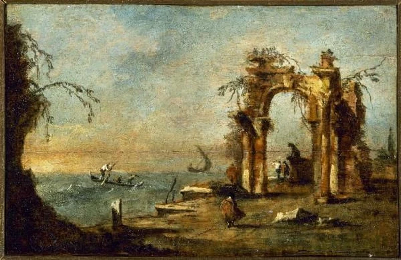 Capriccio con arco in rovina e laguna in tempesta - Accademia Carrara, Bergamo